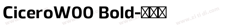 CiceroW00 Bold字体转换